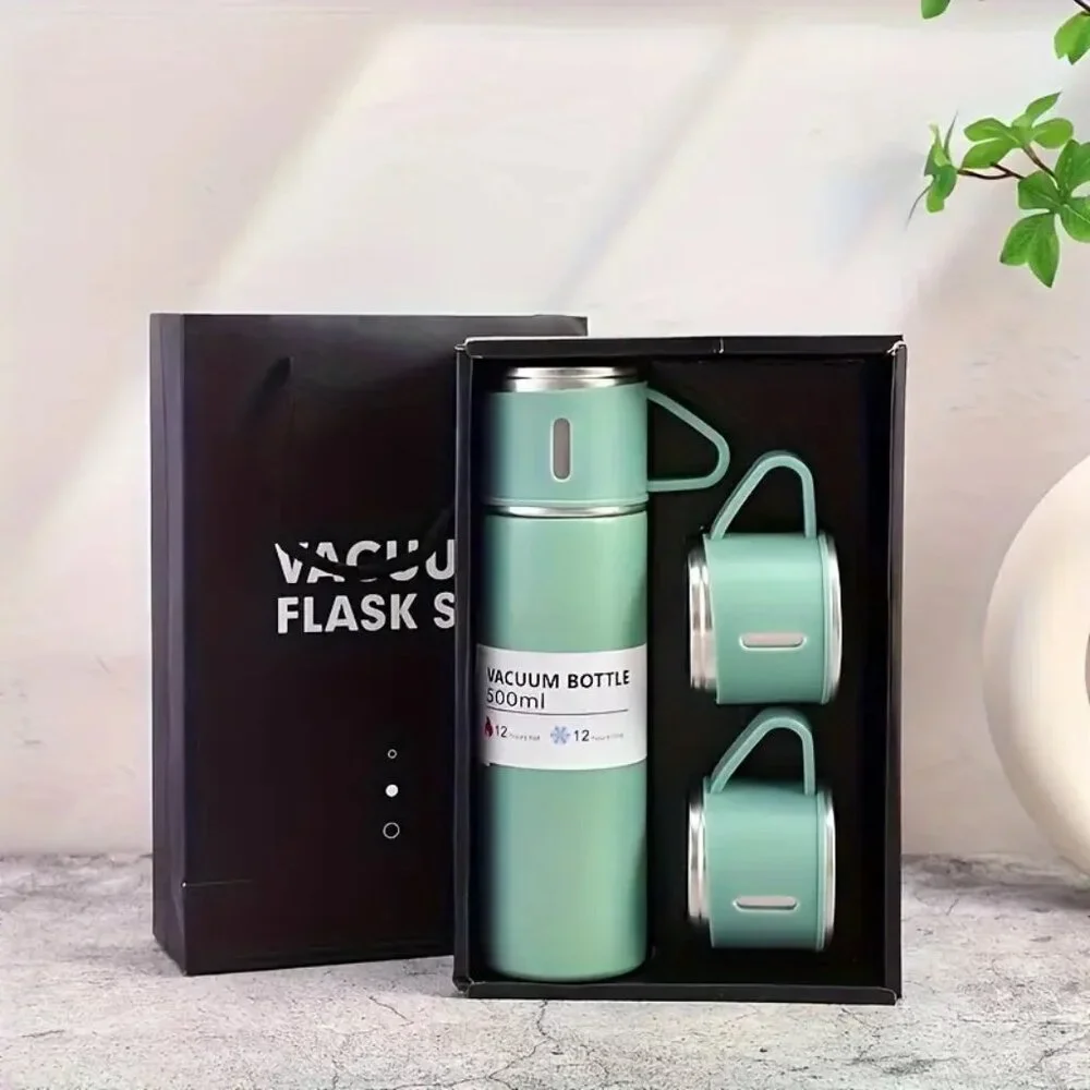 500 ml Travel Thermo Set, Vacuum Bottle, Suitable for Hot And Cold Drinks